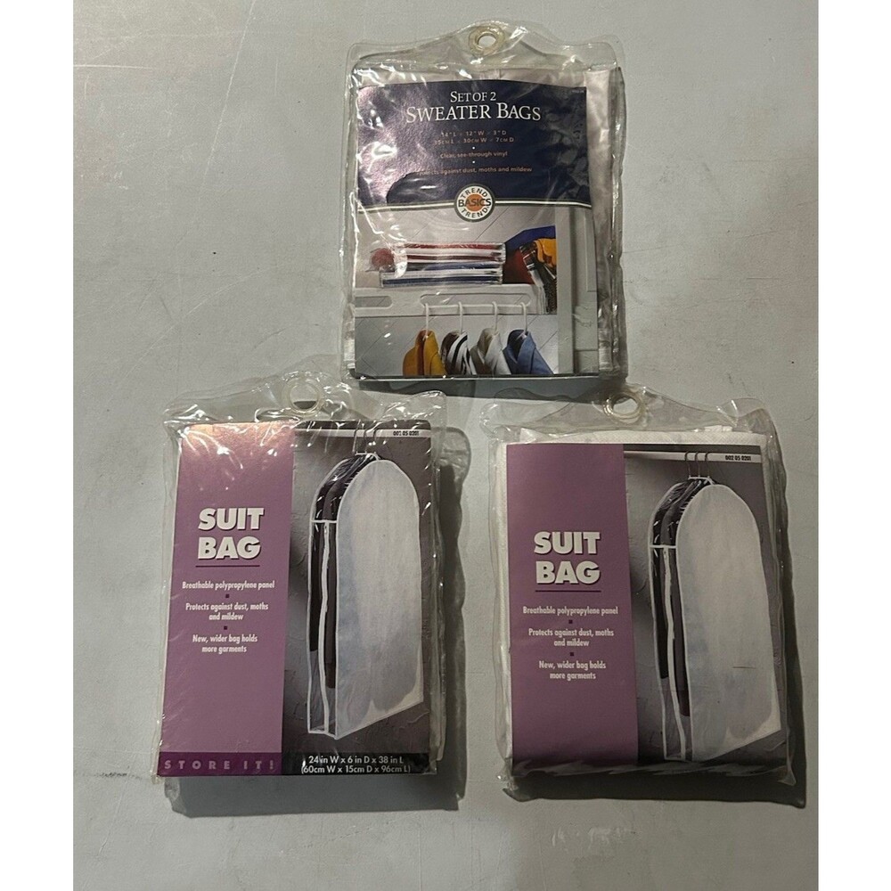 Vintage NOS Suit Bag & Sweater Storage Bags Lot Dayton Hudson Target 1994 1997